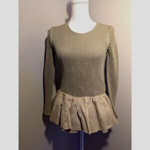 Burberry Prorsum AW12 Fishnet Peplum Top Medium Archival Runway Rare